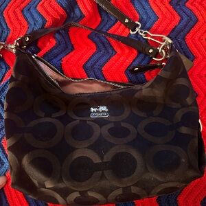 Coach Black Signature Shoulder Bag